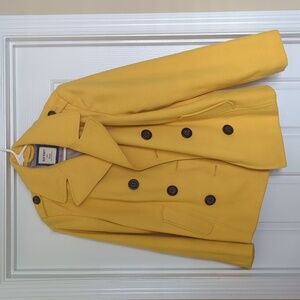 Old Navy Double Breasted Women's Pea Coat Mustard Large L